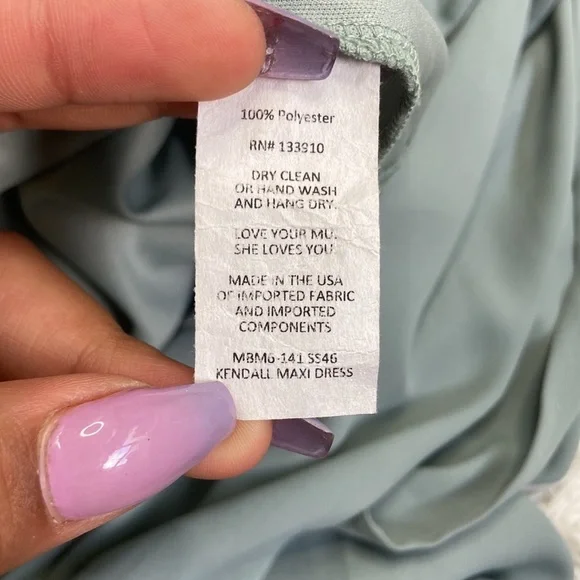 Show Me Your MuMu Kendall Maxi Dress Silver Sage - Picture 9 of 9